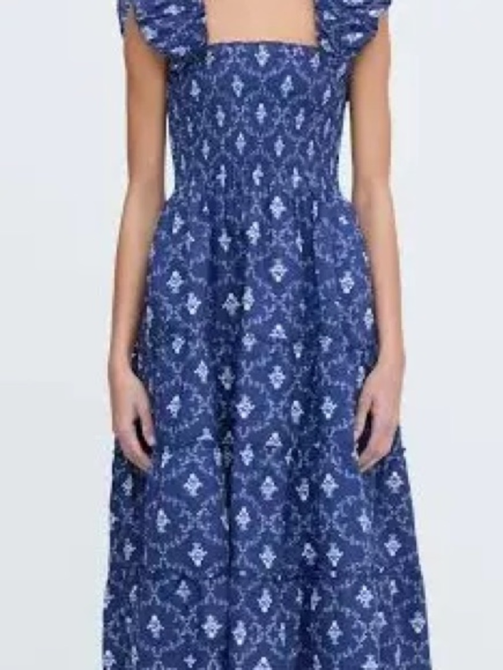 Hill House Home The Ellie Nap Dress Navy Trellis XXL